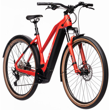Bicicleta todocamino eléctrica CUBE CROSS HYBRID RACE 625 ALLROAD TRAPEZ Rojo/Gris 2021 0